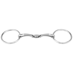 SATINOX loose ring snaffle 14 mm double jointed - Stainless steel