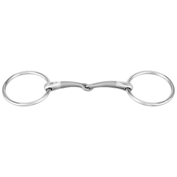 SATINOX loose ring snaffle 14 mm single jointed - Stainless steel