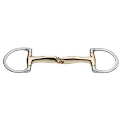novocontact Eggbutt bit with D-shaped rings 14 mm single jointed - Sensogan