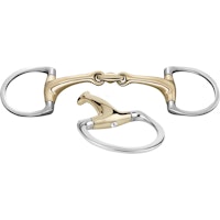 Dynamic RS Shine Bright Eggbutt bit with D-shaped rings 16 mm double jointed - Sensogan