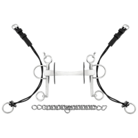 Nathe Gag Pelham 20 mm with straight Mullen Mouth and long cheeks
