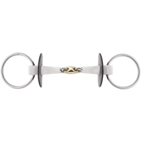 Nathe Loose Ring snaffle 18 mm double jointed, with SENSOGAN middle link