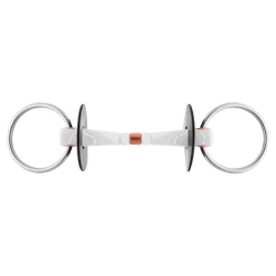 Nathe Loose Ring snaffle 20 mm with flexible Mullen mouth and copper middle link