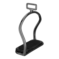 Icelandic Stirrups - Stainless steel, size 120 mm with black rubber pad