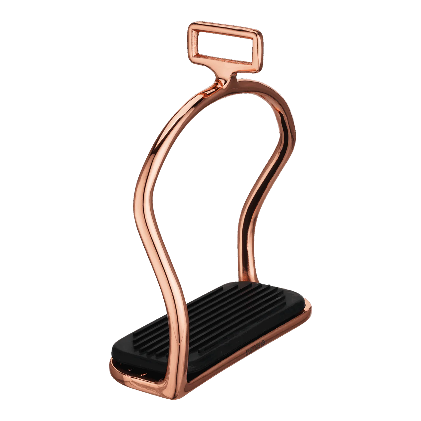 Icelandic Stirrups - Stainless steel, size 120 mm with black rubber pad