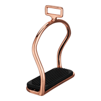 Icelandic Stirrups - Stainless steel, size 120 mm with black rubber pad