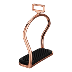 Icelandic Stirrups - Stainless steel, size 120 mm with black rubber pad