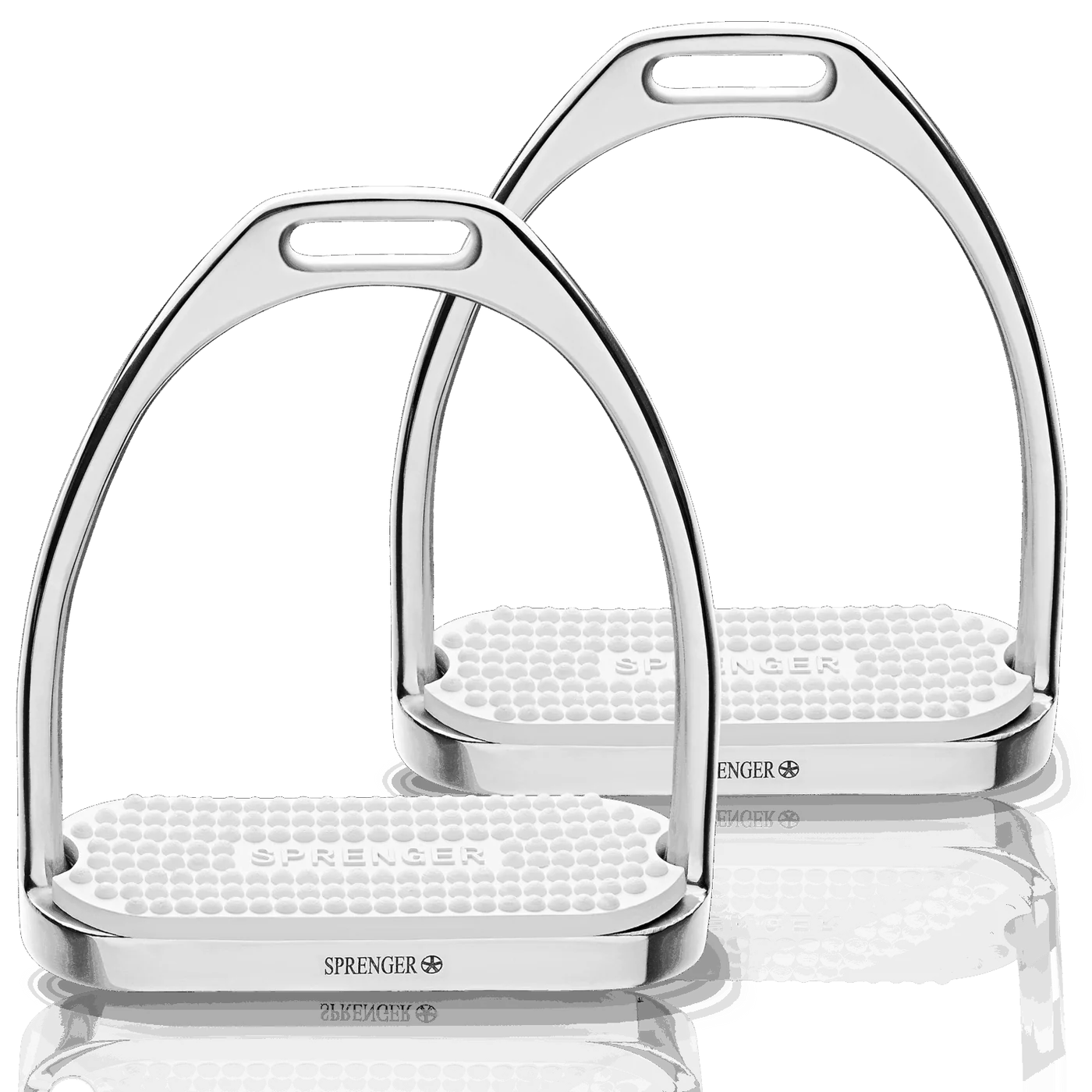 FILLIS Stirrups - Stainless steel, with white rubber pad