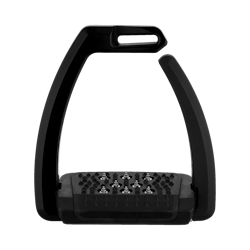 Aero-Stirrups with spikes black anodized - size 120 mm