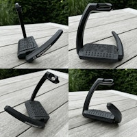 Aero-Stirrups with spikes black anodized - size 120 mm