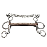 JumpIn Small cheek round Leather Pelham bit
