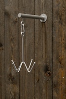 Grooming Deluxe Bridle Hook 4 prong with wall attachment SILVER