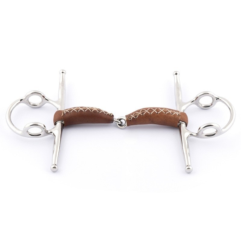 JumpIn Full cheek Leather Covered Gag bit