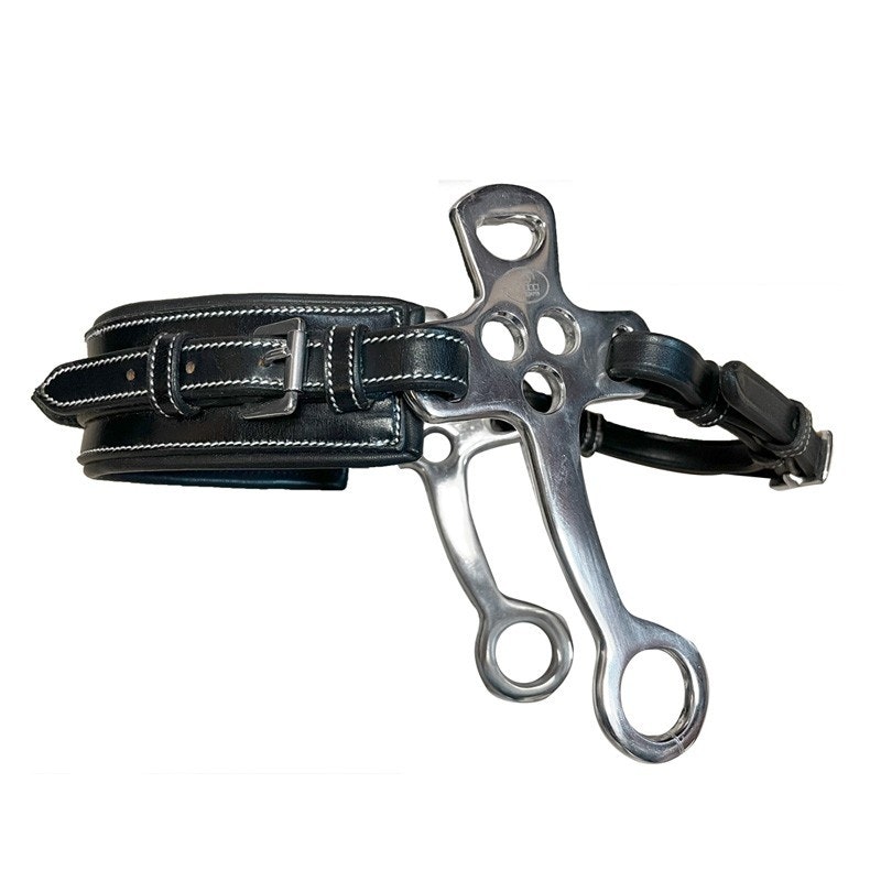 JumpIn Small Flat cheek leather Hackamore rectangle nose