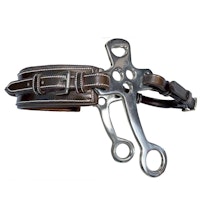 JumpIn Small Flat cheek leather Hackamore rectangle nose