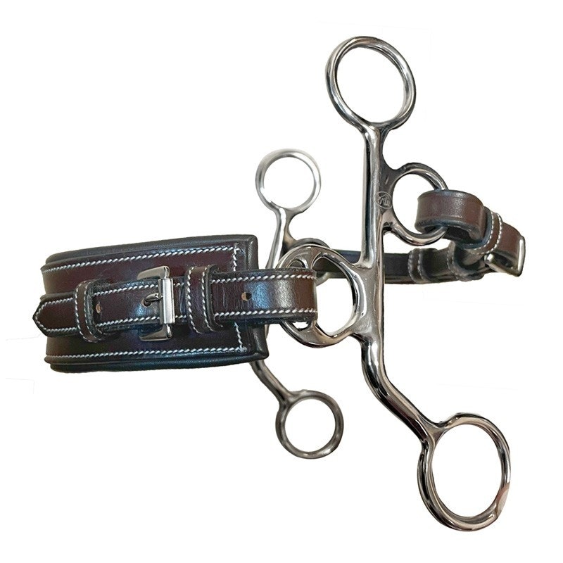JumpIn Small cheek leather Hackamore rectangle nose