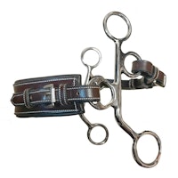 JumpIn Small cheek leather Hackamore rectangle nose
