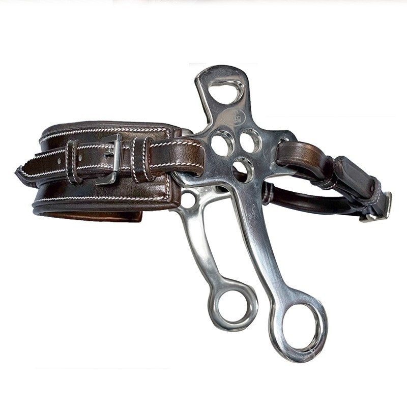 JumpIn PONNY Small Flat cheek leather Hackamore rectangle nose