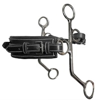 JumpIn Full cheek leather Hackamore rectangle nose