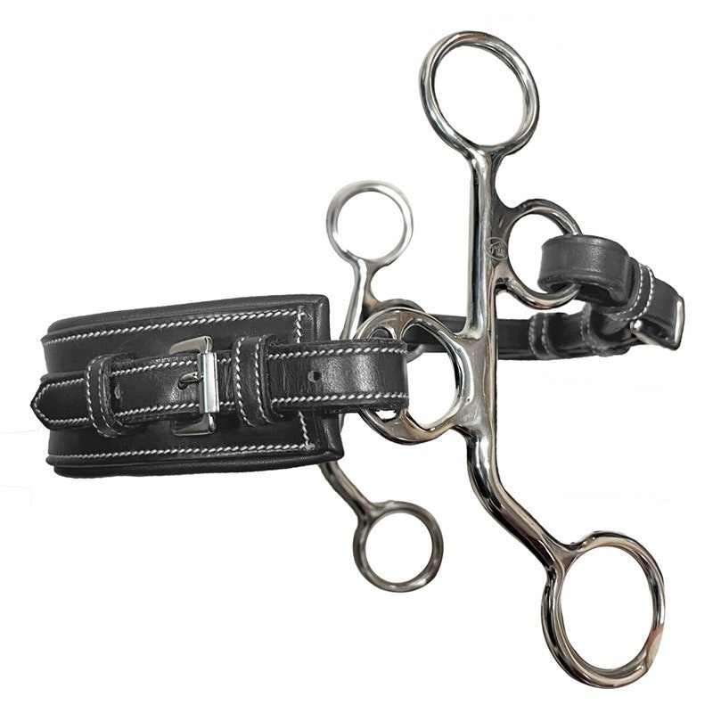 JumpIn Small cheek leather Hackamore rectangle nose