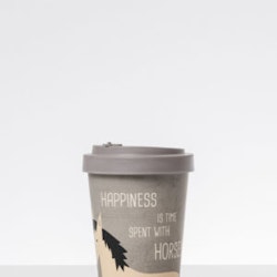 Thermomugg "Happiness is spent with Horses"
