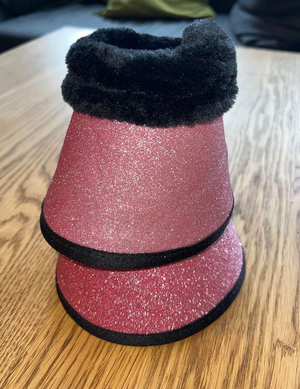 Fading Pink Glitter Bell Boots