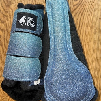 Fading Blue Glitter Brushing Boots