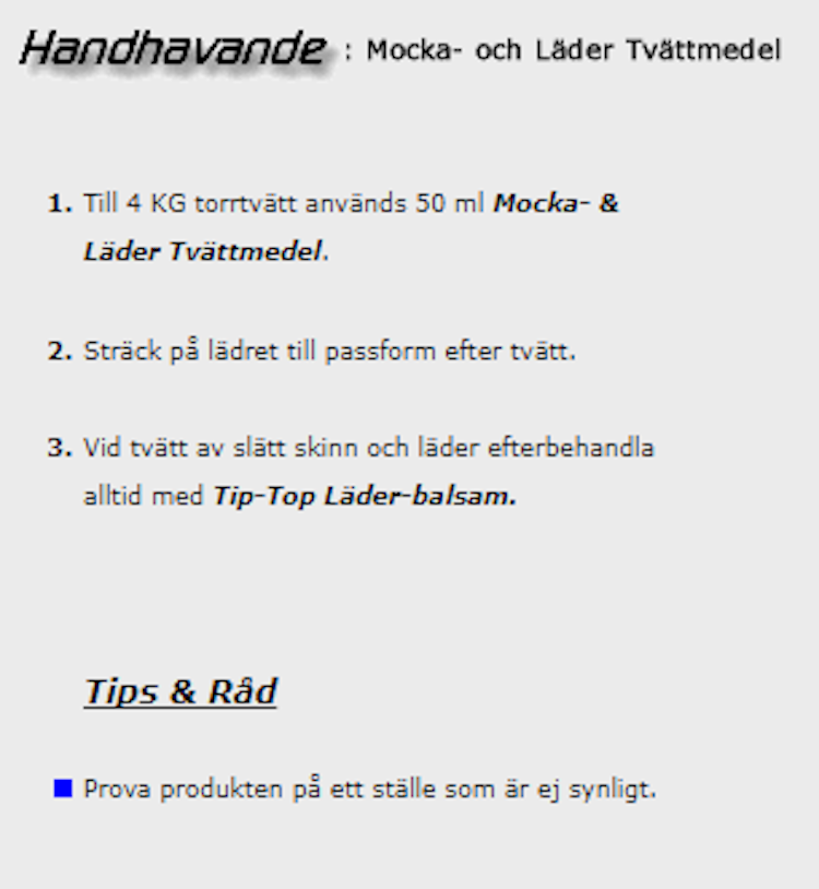 Mocka & Läder Tvättmedel 125 ml