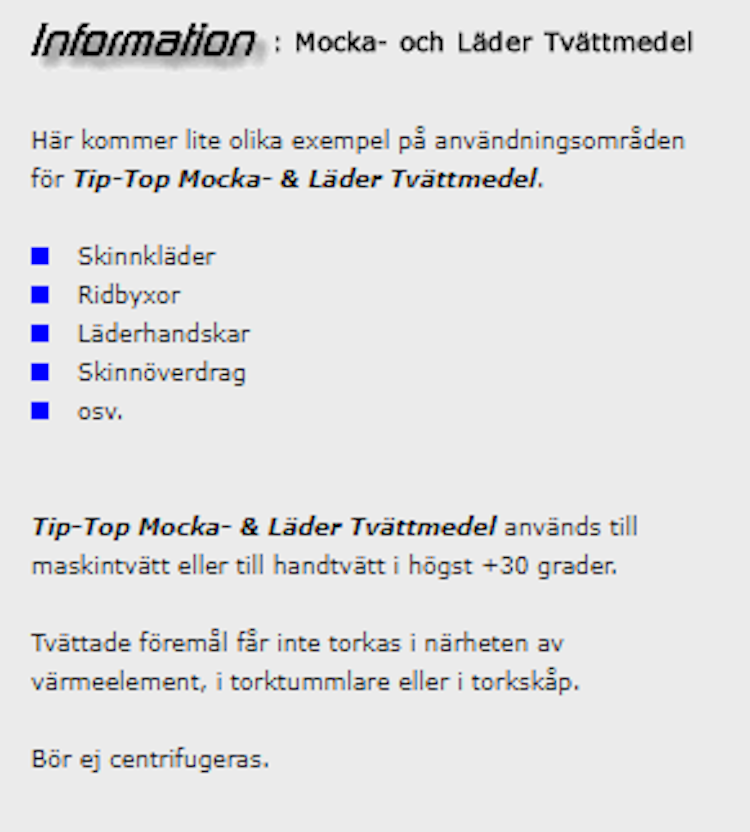 Mocka & Läder Tvättmedel 125 ml