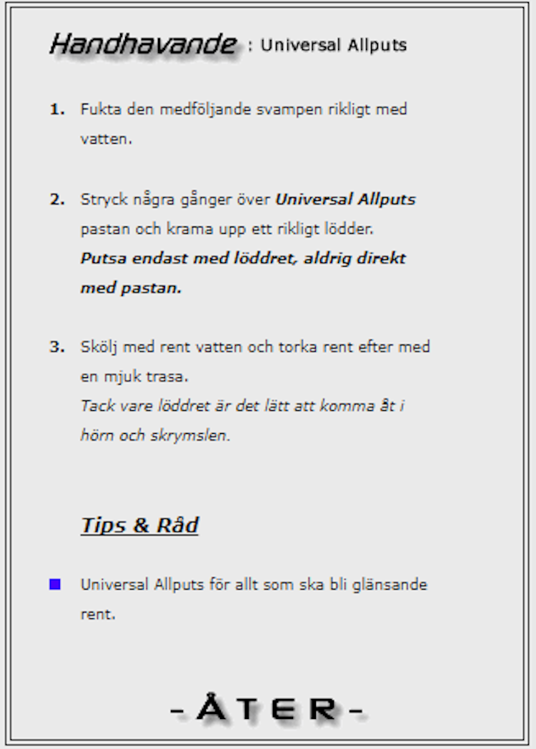 Universal Allputs från 240 kr
