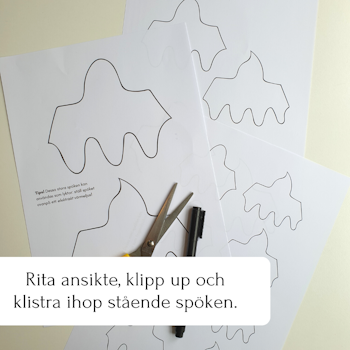 Klipp & klistra spöken - mallar