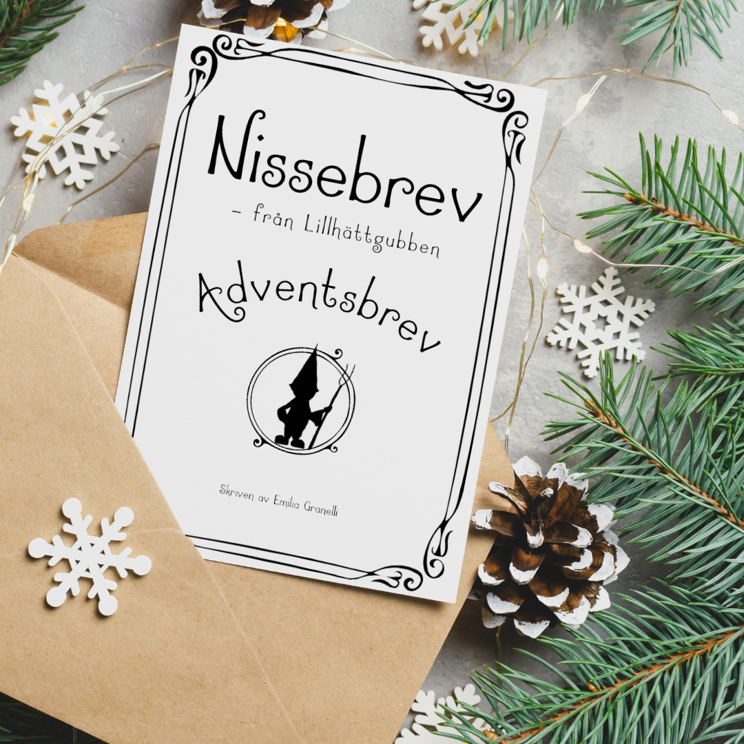 Nissebrev från Lillhättgubben - Adventsbrev - 5 st