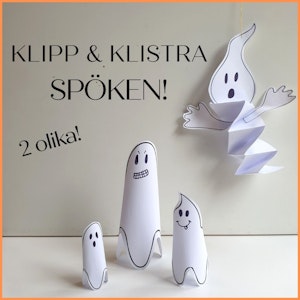 Klipp & klistra spöken - mallar