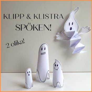 Klipp & klistra spöken - mallar