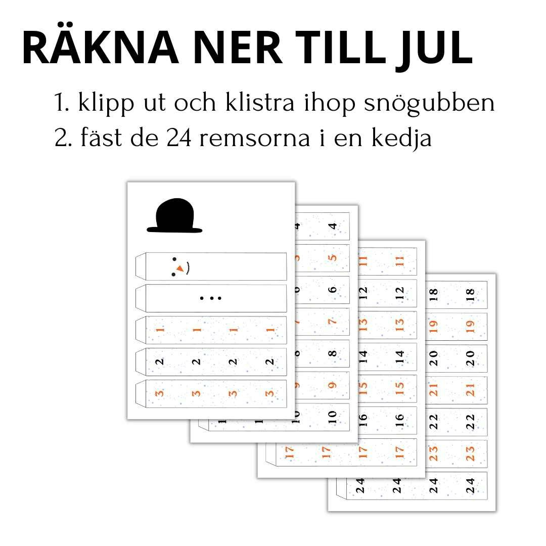 Räkna ner till jul - snögubbe