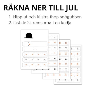 Räkna ner till jul - snögubbe