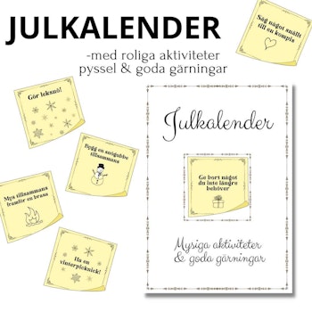 Julkalender med aktiviteter & goda gärningar
