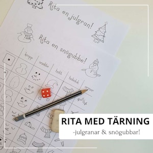 Rita med tärning - julpyssel