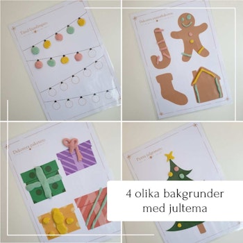 Pyssla med leklera - dekorera bakgrunden