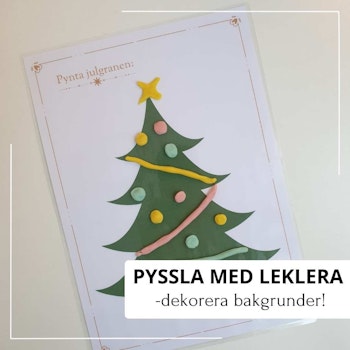 Pyssla med leklera - dekorera bakgrunden