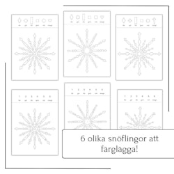 Färglägg med kod - snöflingor