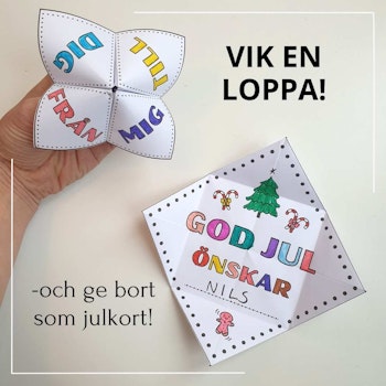 Julkort - vik en loppa!