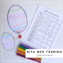 Rita med tärning - påskägg