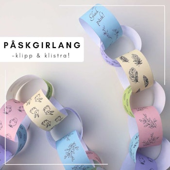 Påskgirlang - klipp & klistra