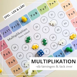 Mattespel - multiplikation (täck över)