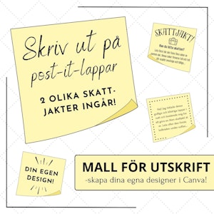 Skriv ut på post-it-lappar: canva-mall