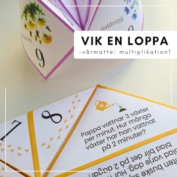 Vik en loppa - vårmatte: multiplikation