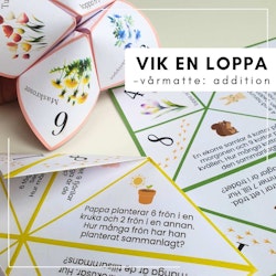 Vik en loppa - vårmatte: addition