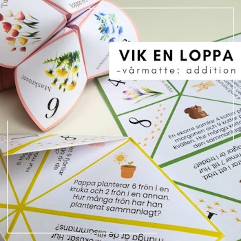 Vik en loppa - vårmatte: addition