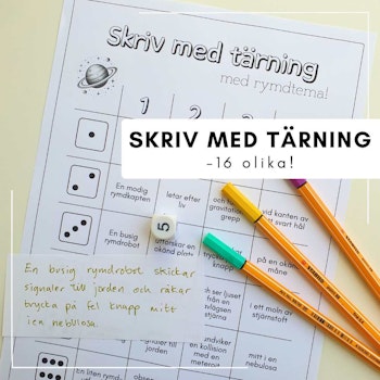 Skriv med tärning
